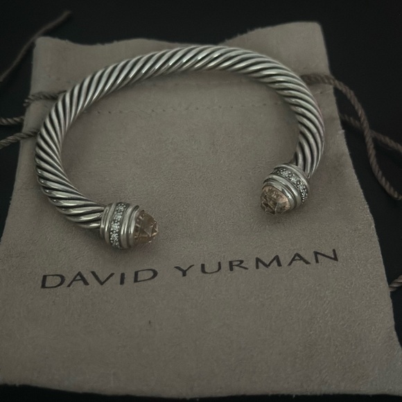 David Yurman Morganite 7mm Classic Cable Bracelet - Picture 3 of 6
